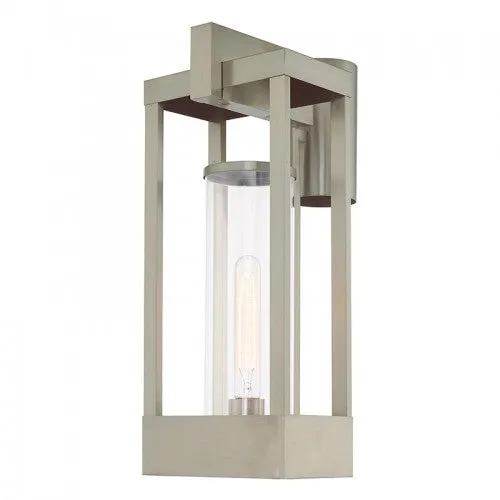 1 Lt Brushed Nickel Post Top Lantern