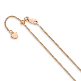 1.3mm Rose Gold Tone Plated Sterling Silver Adj. Wheat Chain Necklace