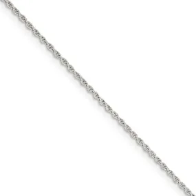 1.3mm, Sterling Silver Solid Loose Rope Chain Necklace