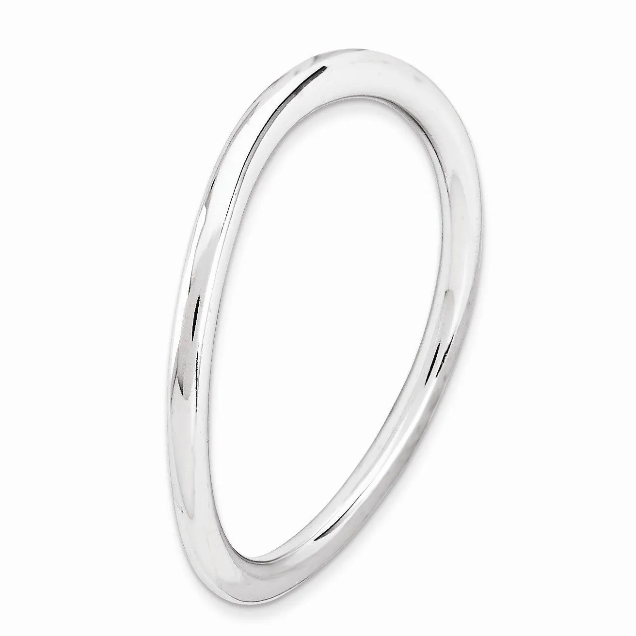 1.5mm Stackable Sterling Silver Curved Smooth Band