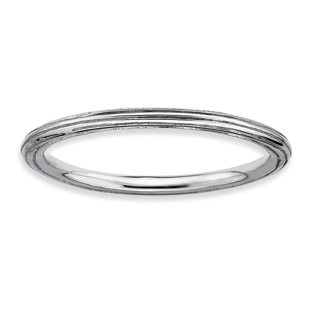 1.5mm Stackable Sterling Silver Simply Elegant Band