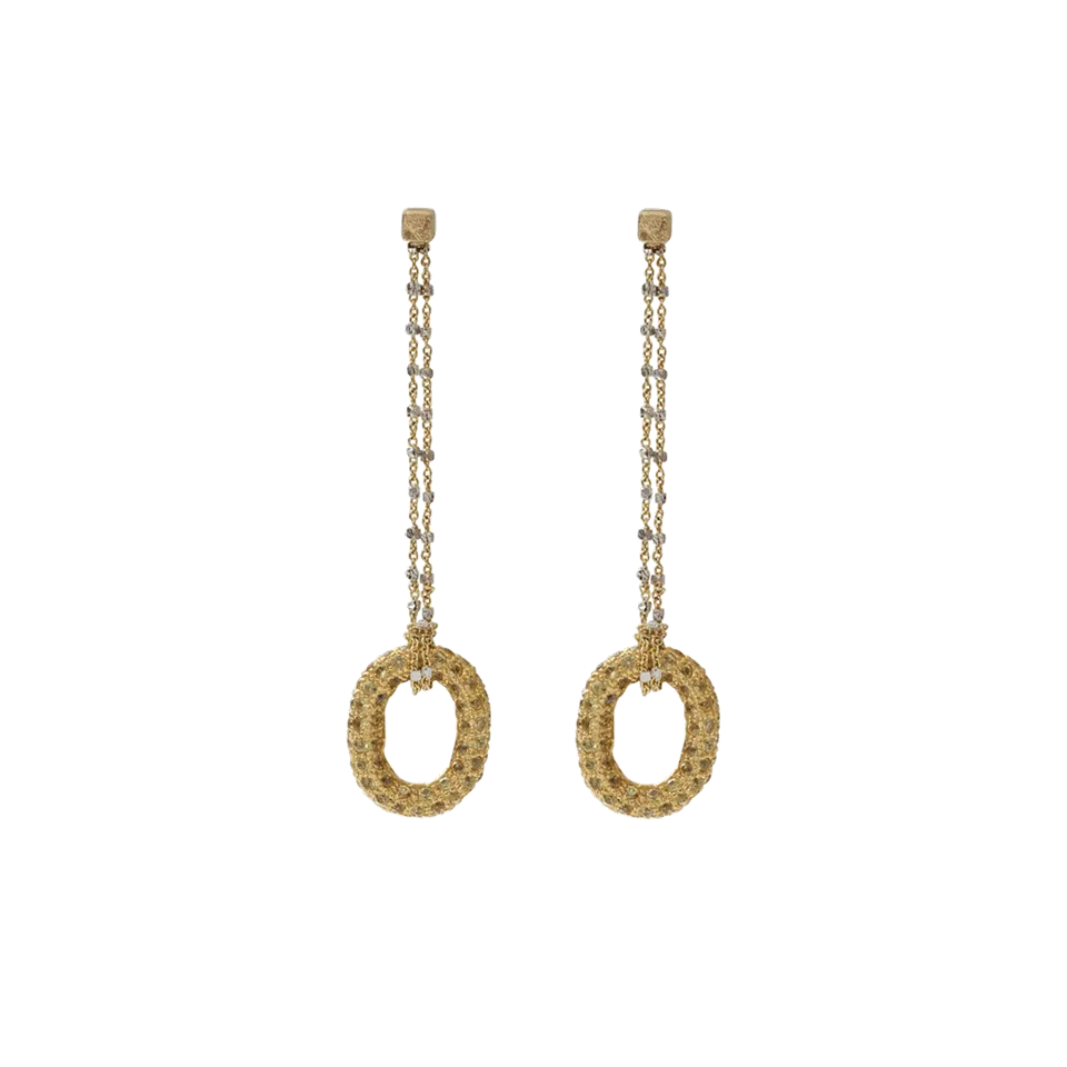 1885 Yellow Sapphire Link Earrings