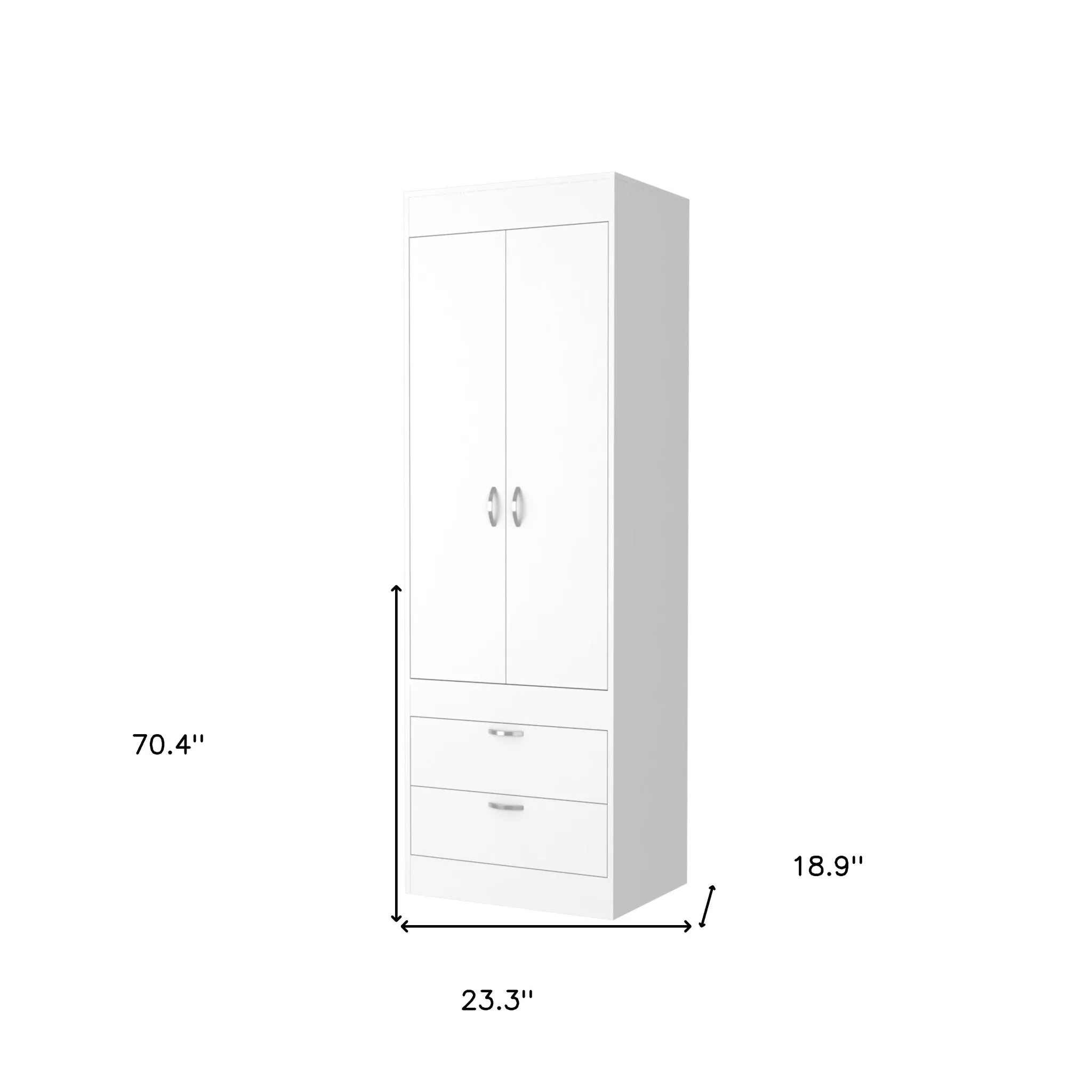 23 White Two Drawer Dresser