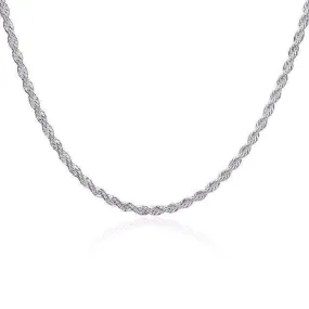 24 inches Italian silver plated Necklace Chain