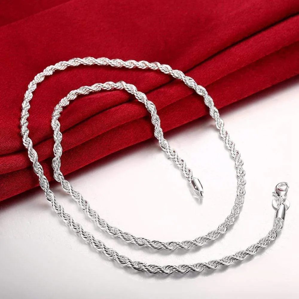 24 inches Italian silver plated Necklace Chain