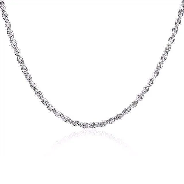 24 inches Italian silver plated Necklace Chain