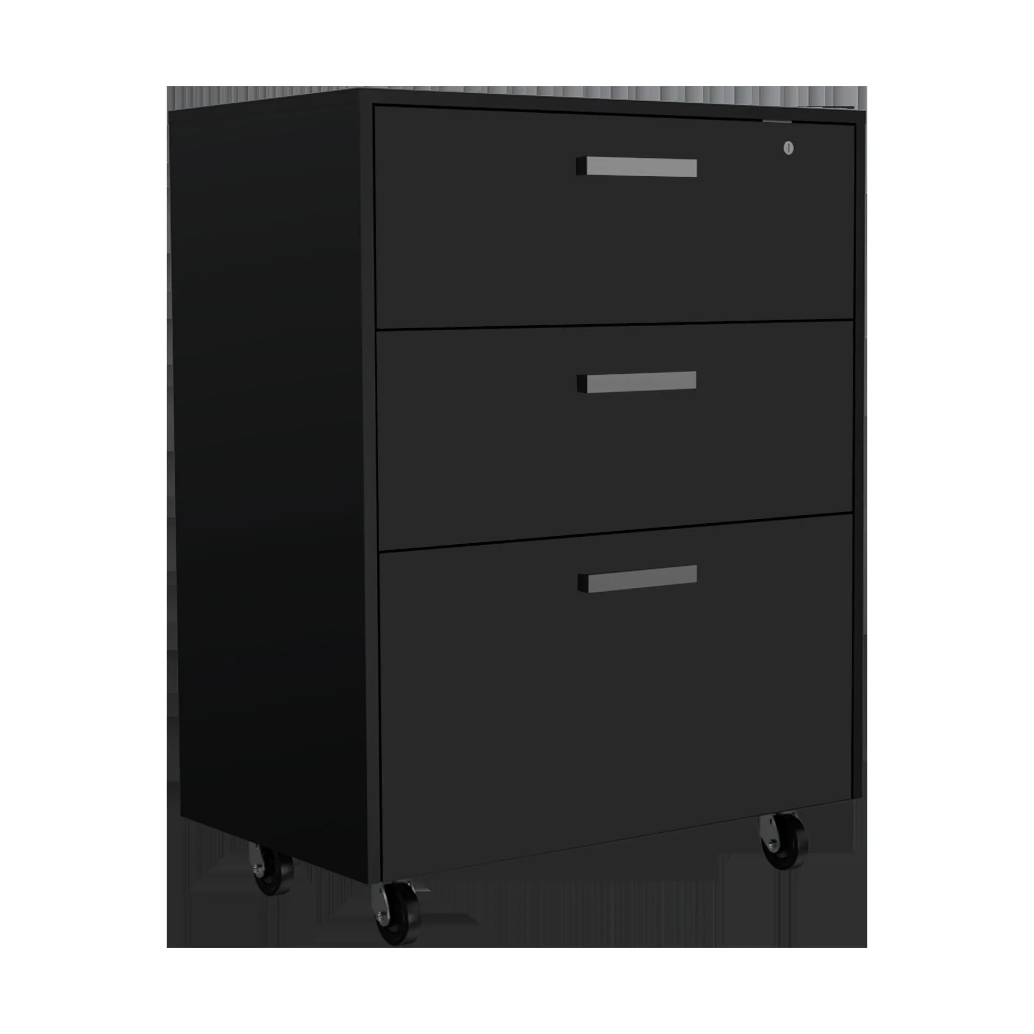 28 Black Wall mounted Accent Cabinet With Eight Shelves And Six Drawers