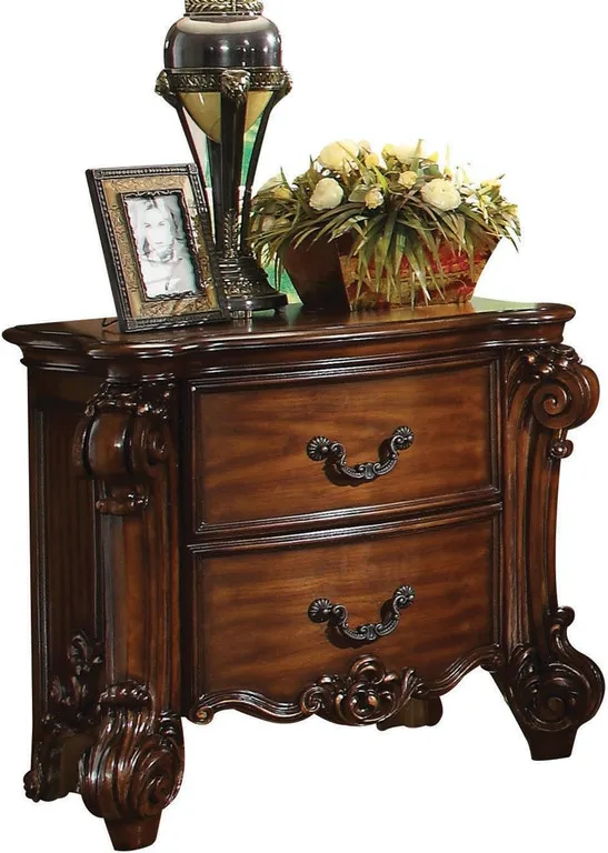 30 Chestnut Two Drawers Solid Wood Nightstand