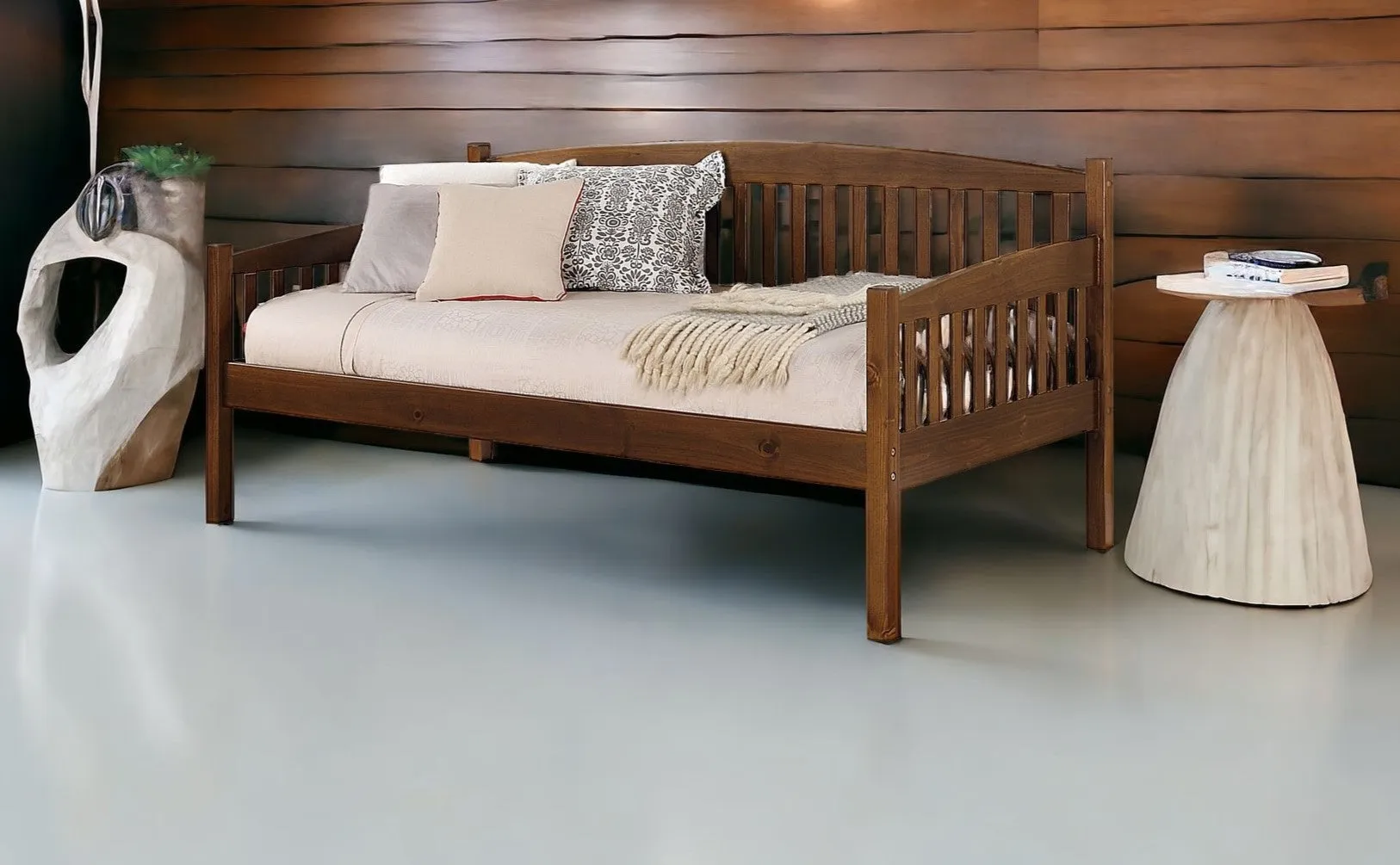 42 X 80 X 37 Antique Oak Wood Daybed