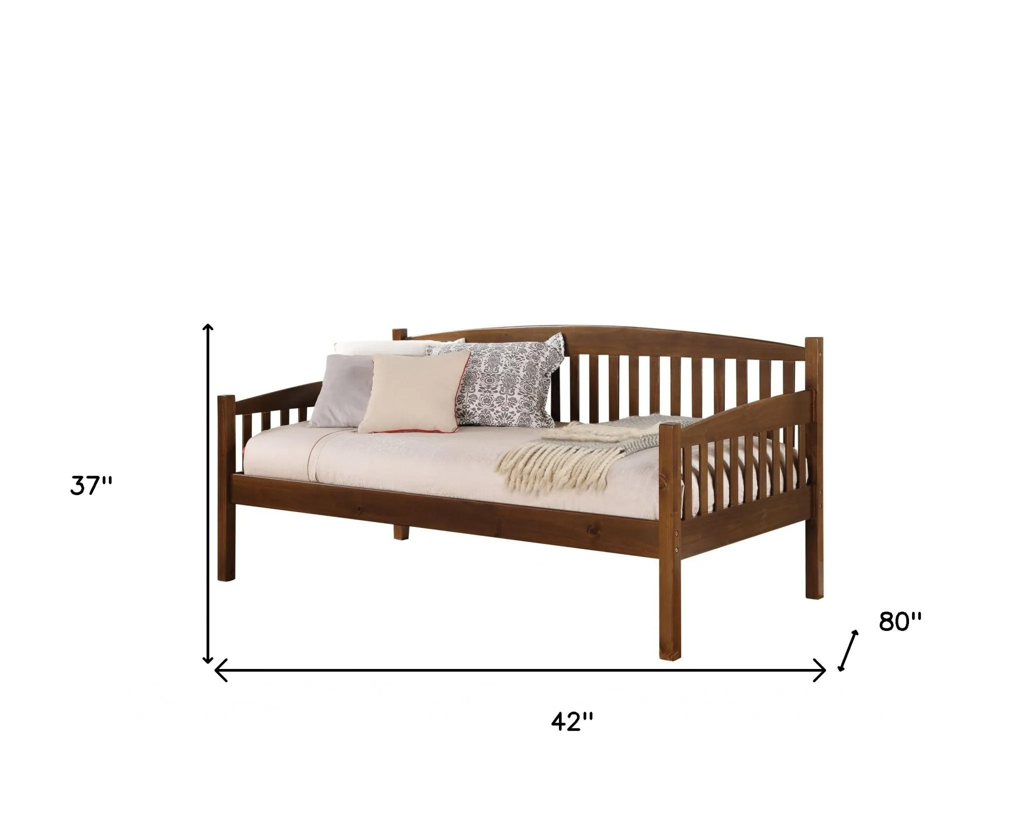 42 X 80 X 37 Antique Oak Wood Daybed