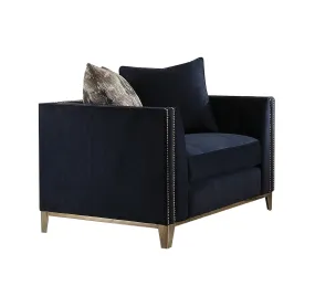 44 Black Tufted Arm Chair