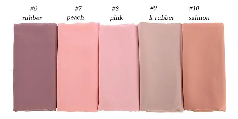 47 Colors Plain Bubble Chiffon Women's Hijab Scarf Muslim Headband