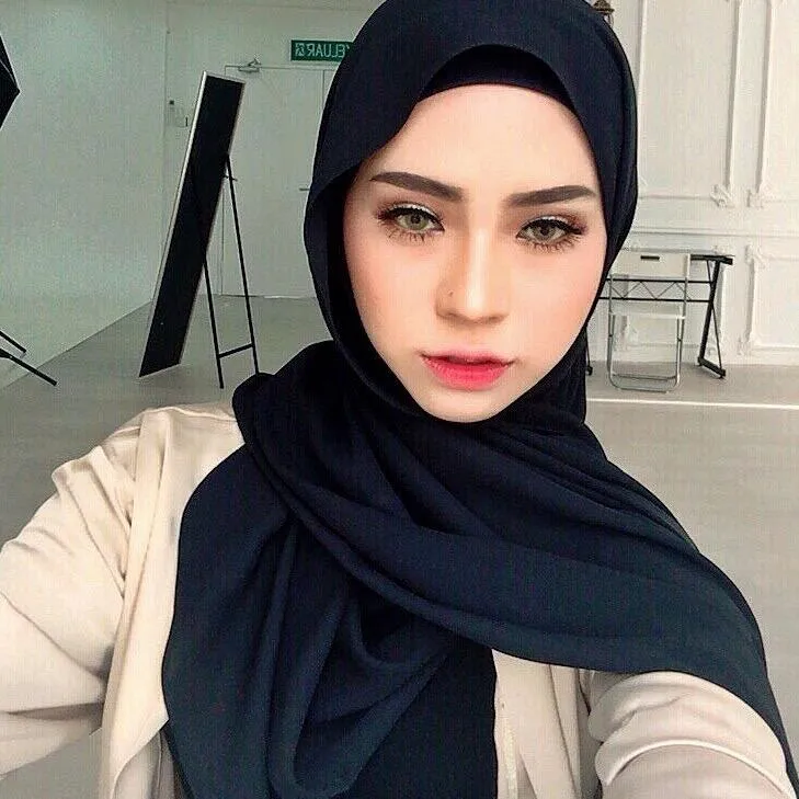 47 Colors Plain Bubble Chiffon Women's Hijab Scarf Muslim Headband