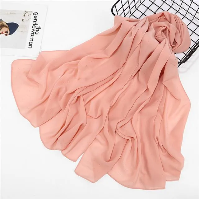 47 Colors Plain Bubble Chiffon Women's Hijab Scarf Muslim Headband