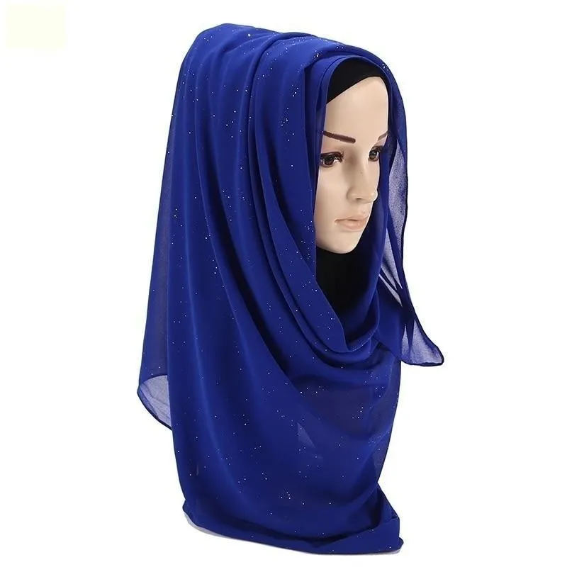 47 Colors Plain Bubble Chiffon Women's Hijab Scarf Muslim Headband