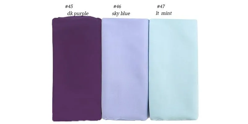 47 Colors Plain Bubble Chiffon Women's Hijab Scarf Muslim Headband