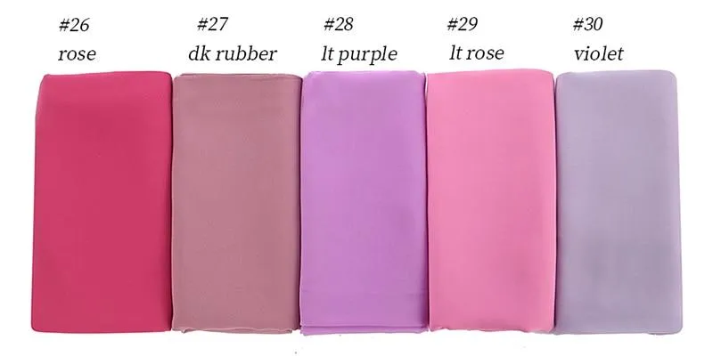 47 Colors Plain Bubble Chiffon Women's Hijab Scarf Muslim Headband