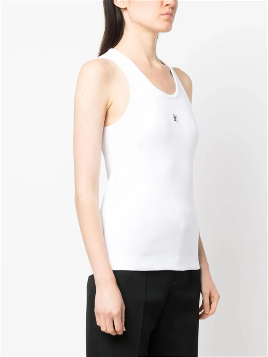 4G-LOGO PLAQUE SLEEVELESS TOP