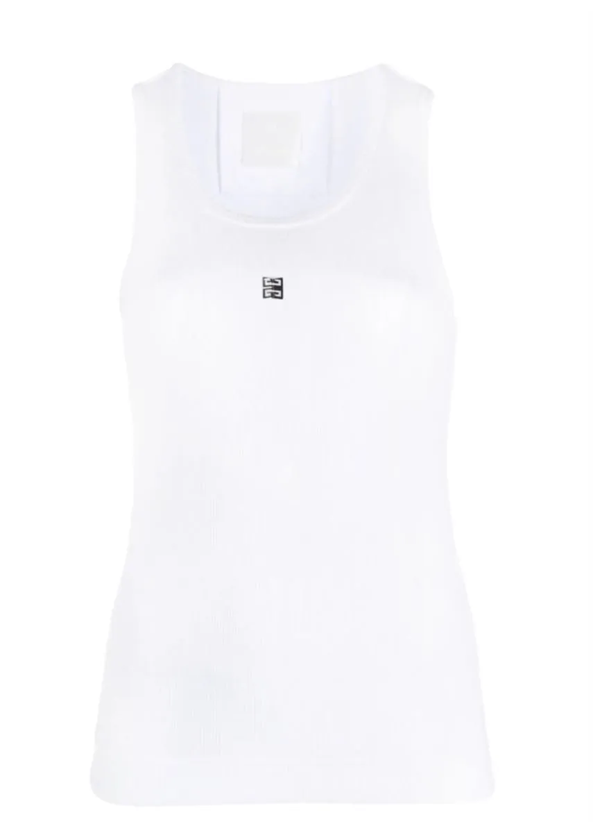 4G-LOGO PLAQUE SLEEVELESS TOP