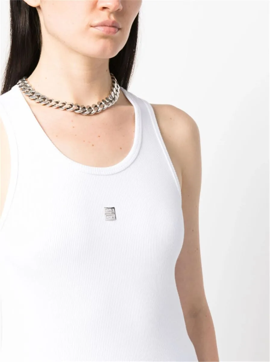 4G-LOGO PLAQUE SLEEVELESS TOP