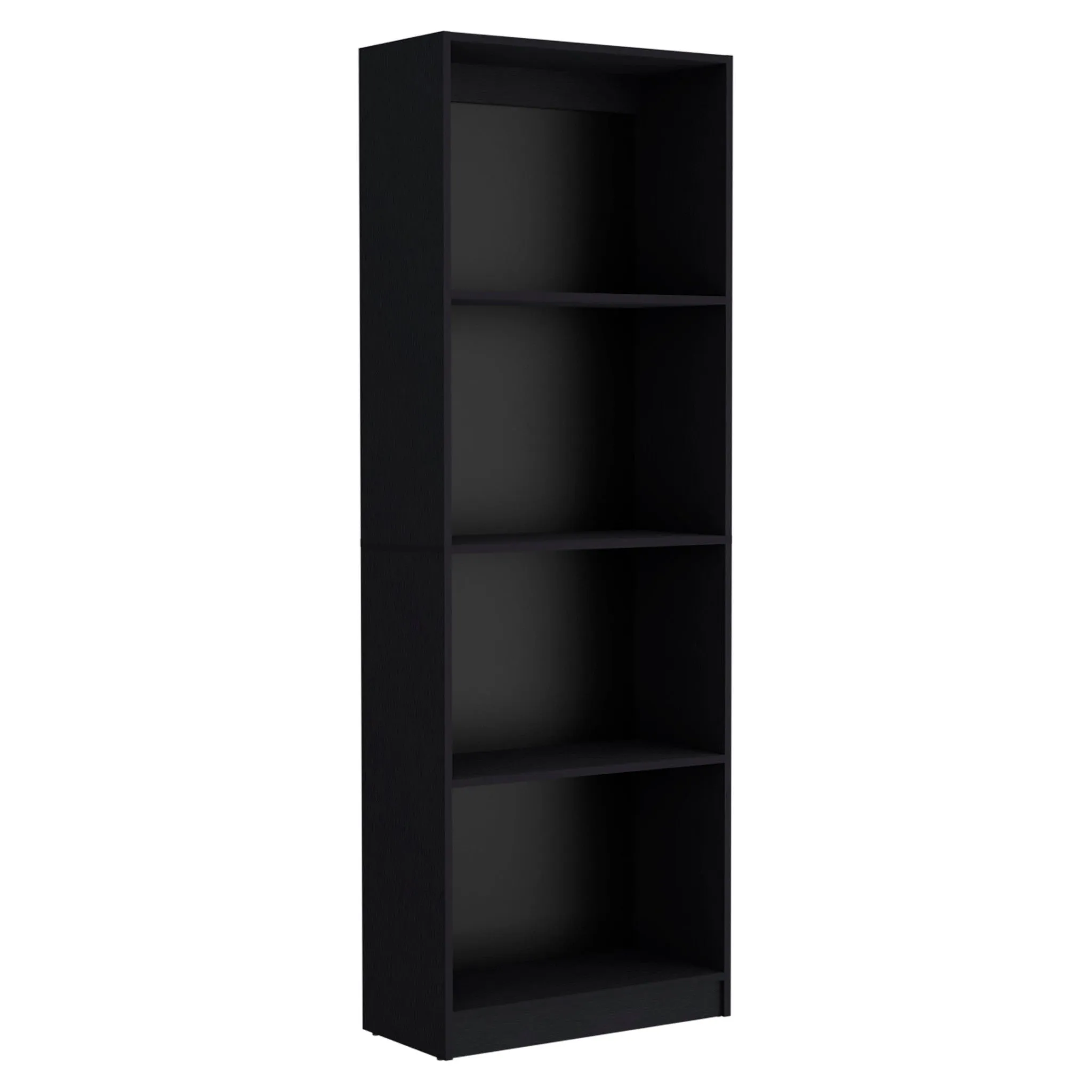 71 Black Four Tier Bookcase