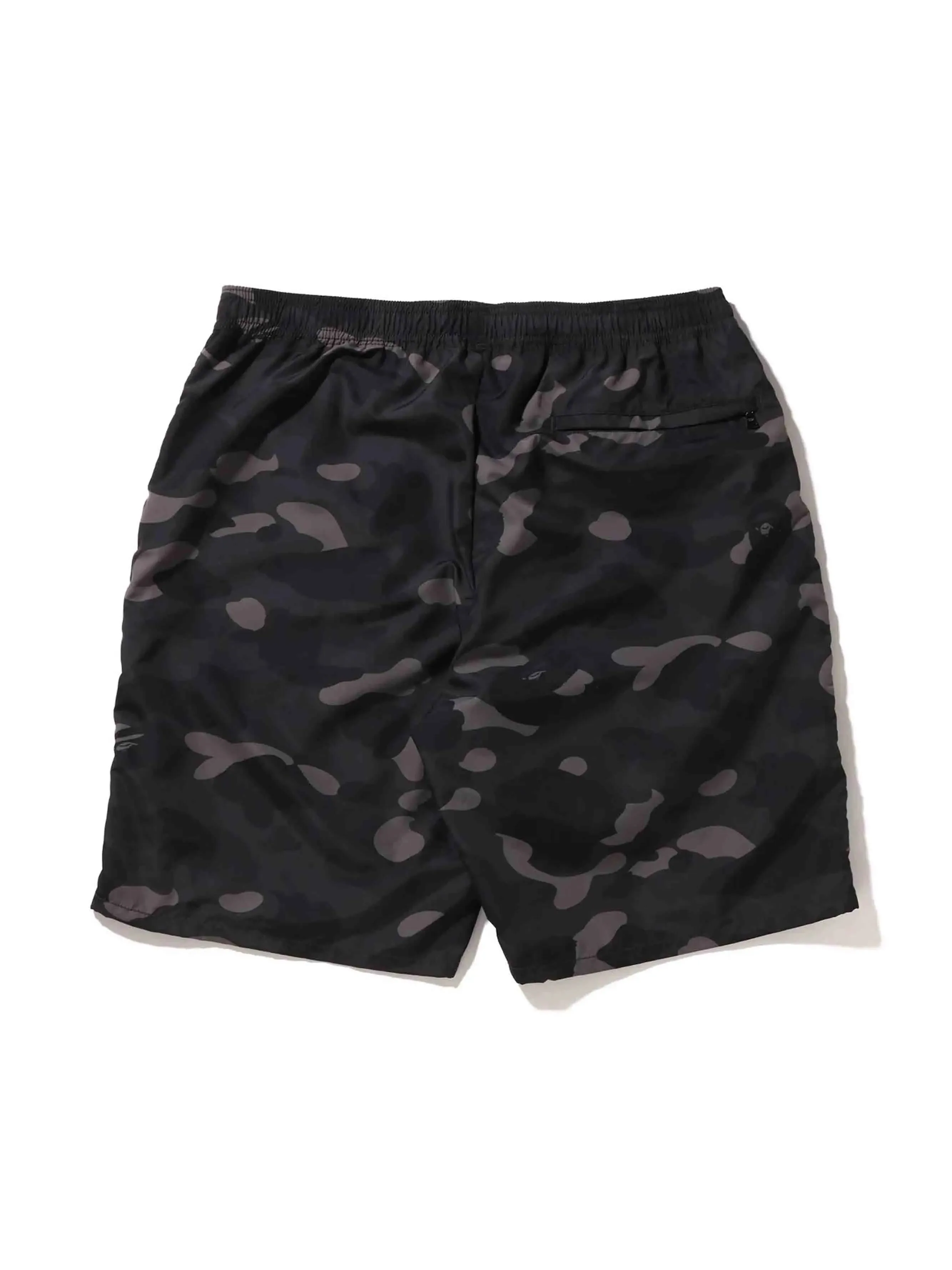 A Bathing Ape Color Camo Shark Beach Shorts Black