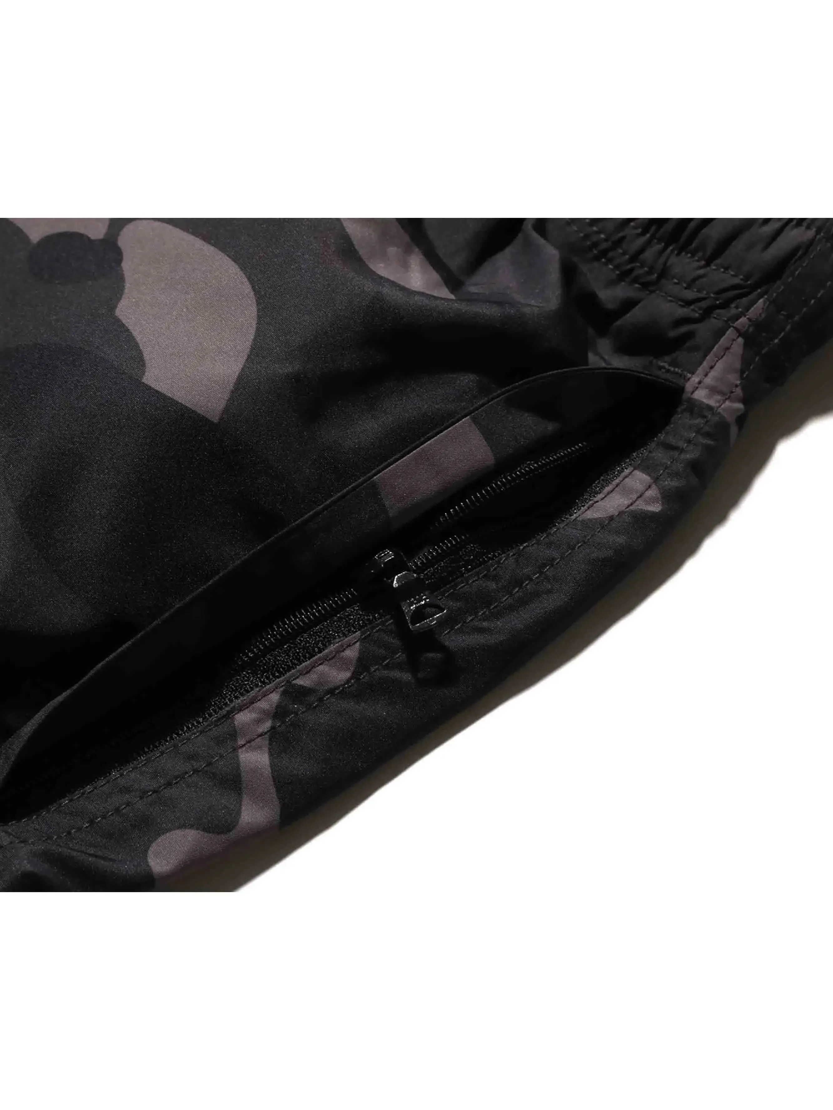 A Bathing Ape Color Camo Shark Beach Shorts Black