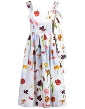 A-Line Floral Bow Dress