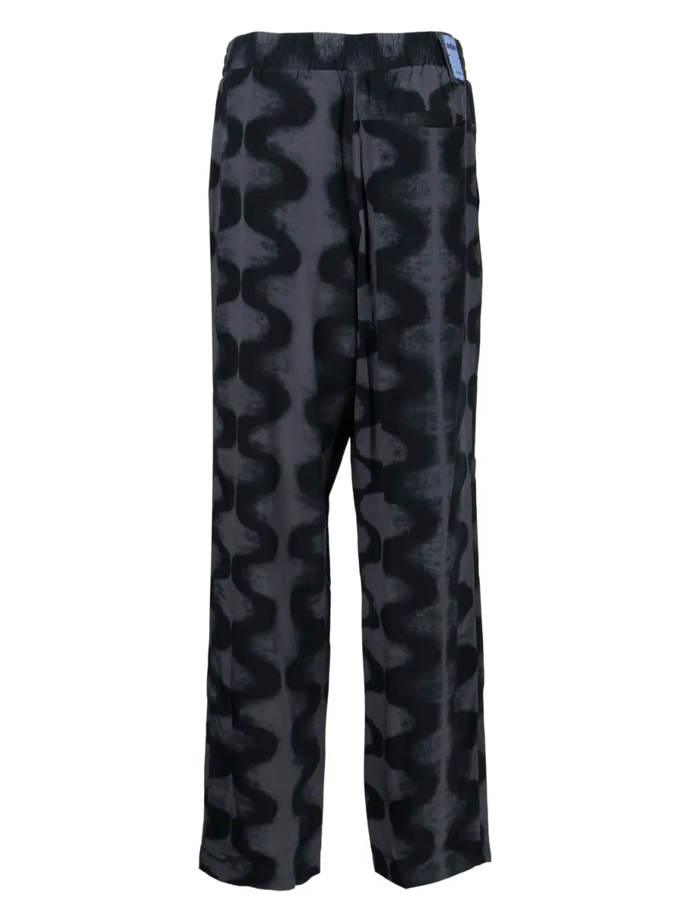 Abstract-Print Straight-Leg Trousers