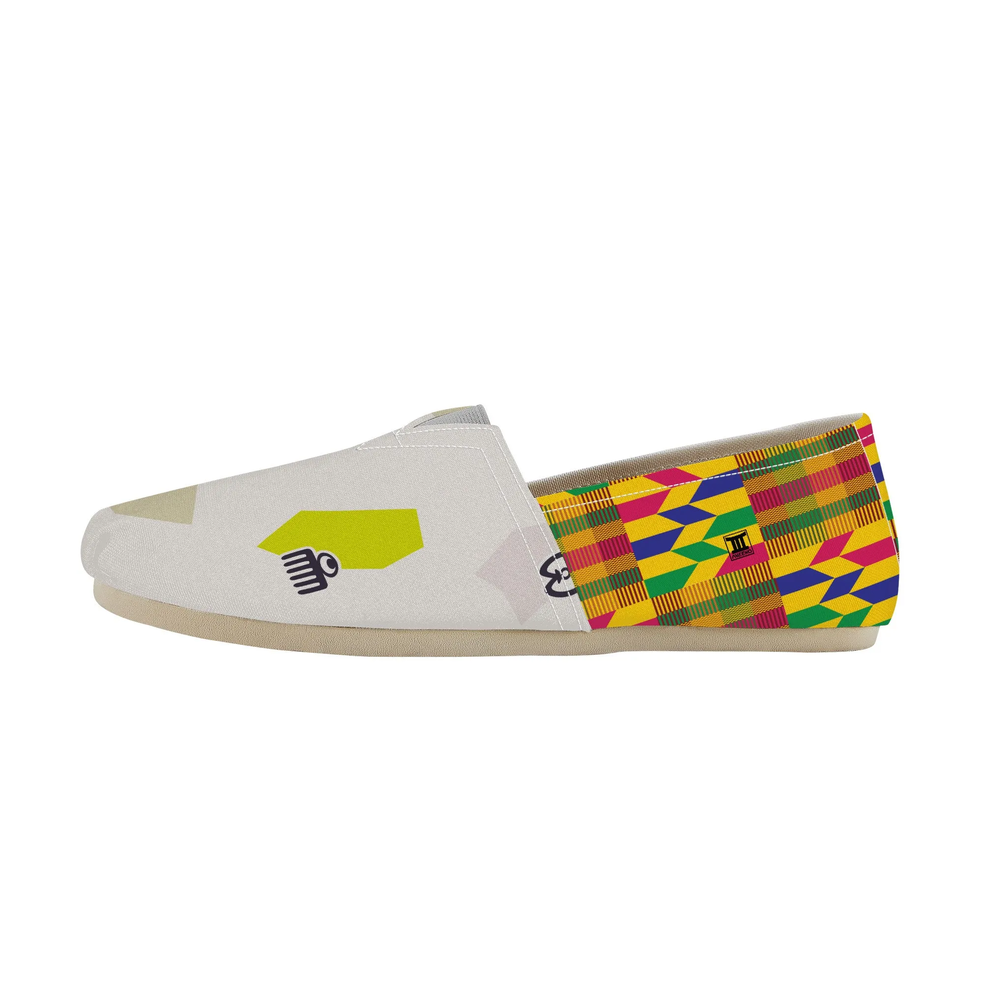 Adinkra Nku-Kente  Slip-on Canvas