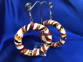 African Print Earrings handmade in The Gambia