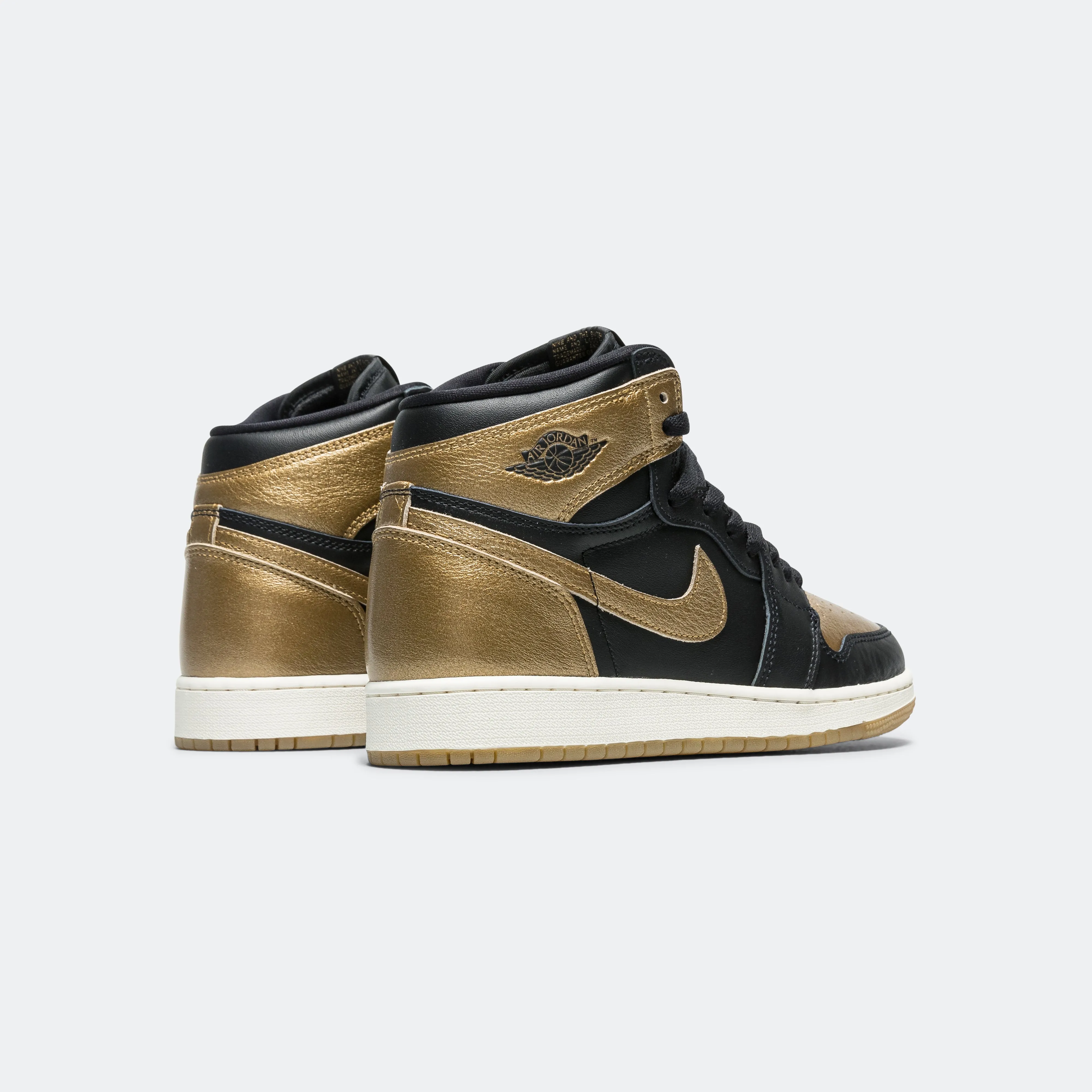 Air Jordan 1 Retro High OG (GS) - Black/Metallic Gold-Sail