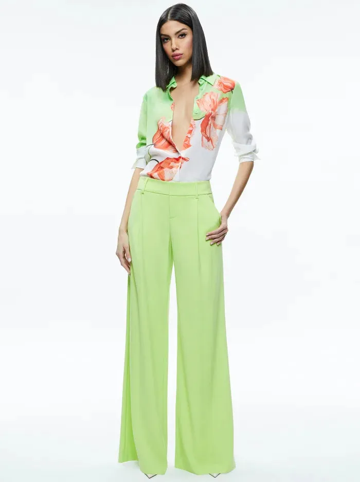 Alice   Olivia - Eric Pant - Sharp Green