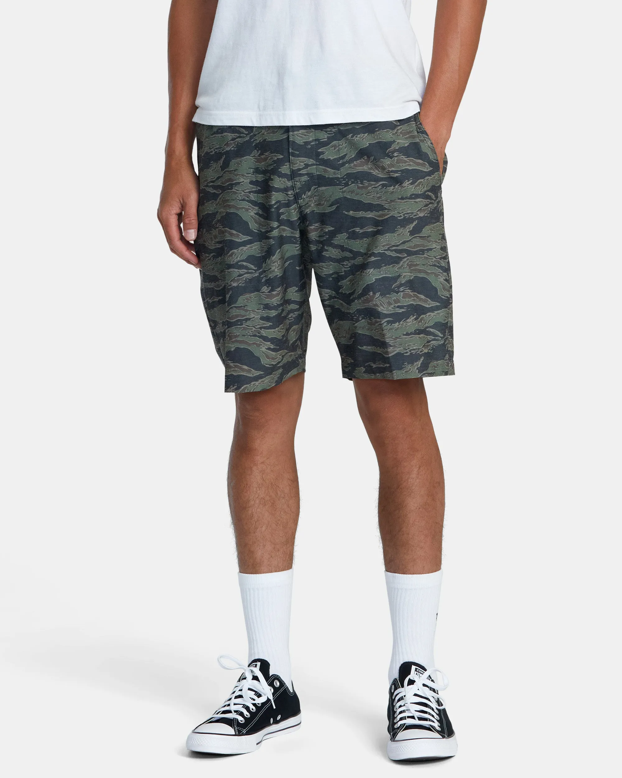 All Time Hemp Hybrid 19" Shorts - Tiger Camo