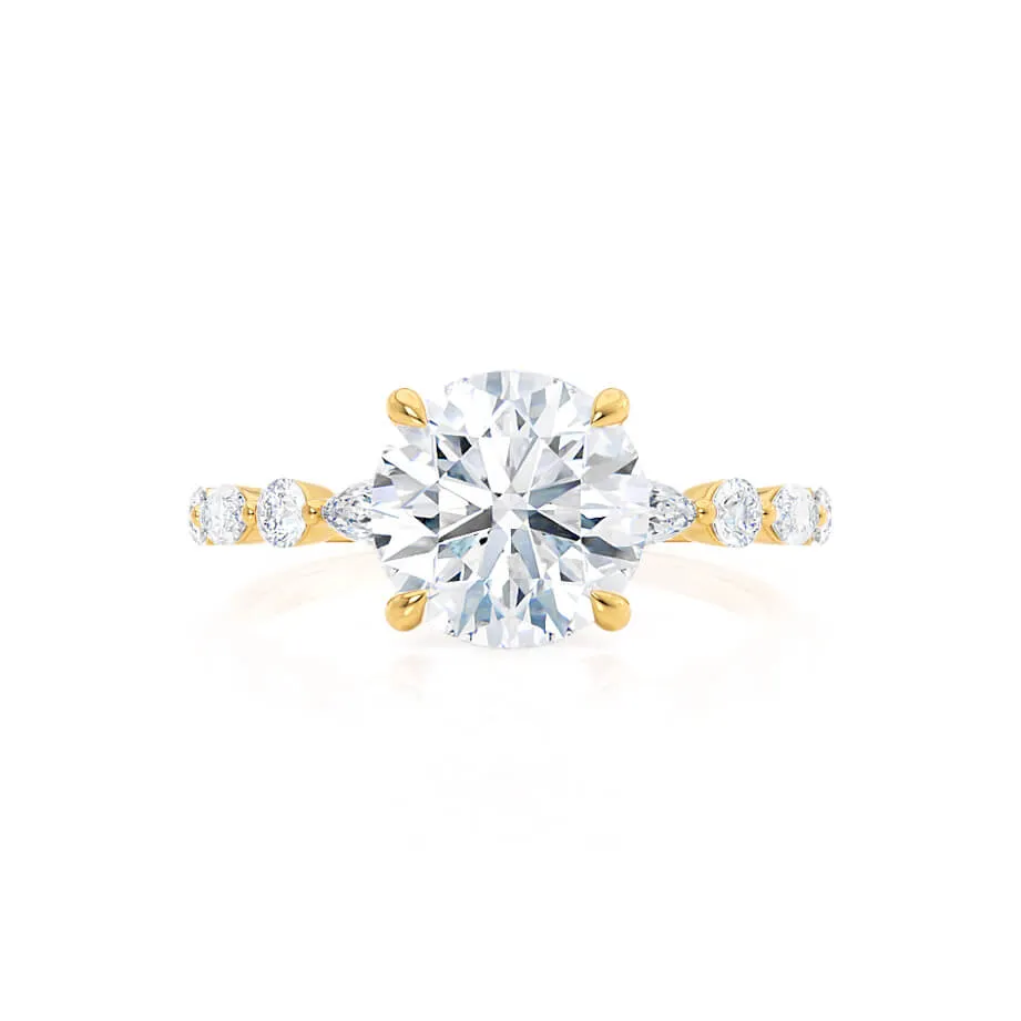 ALLURE - Round Lab Diamond 18k Yellow Gold Scatter Ring