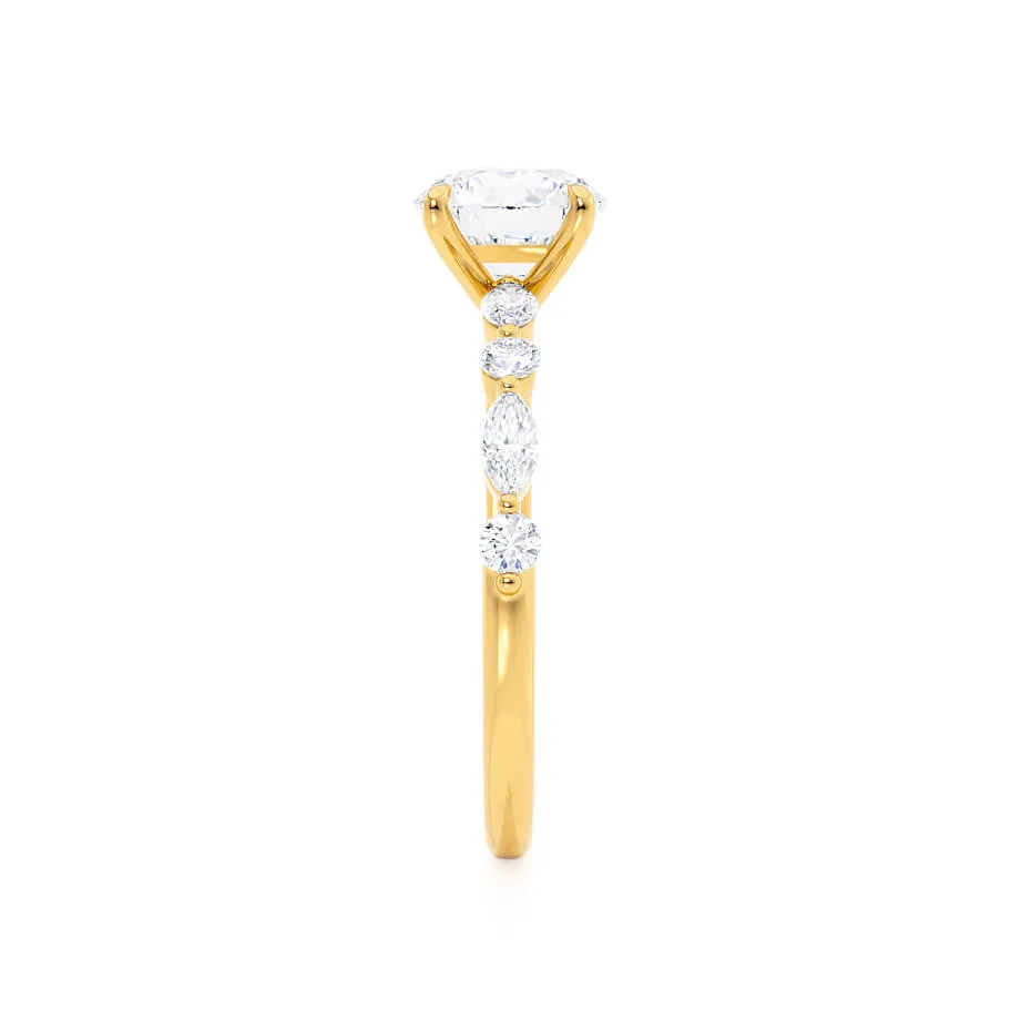 ALLURE - Round Lab Diamond 18k Yellow Gold Scatter Ring