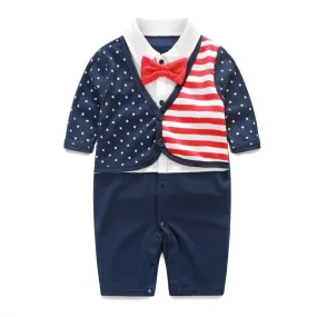 American Flag Romper Baby Clothing Set - Independence Day