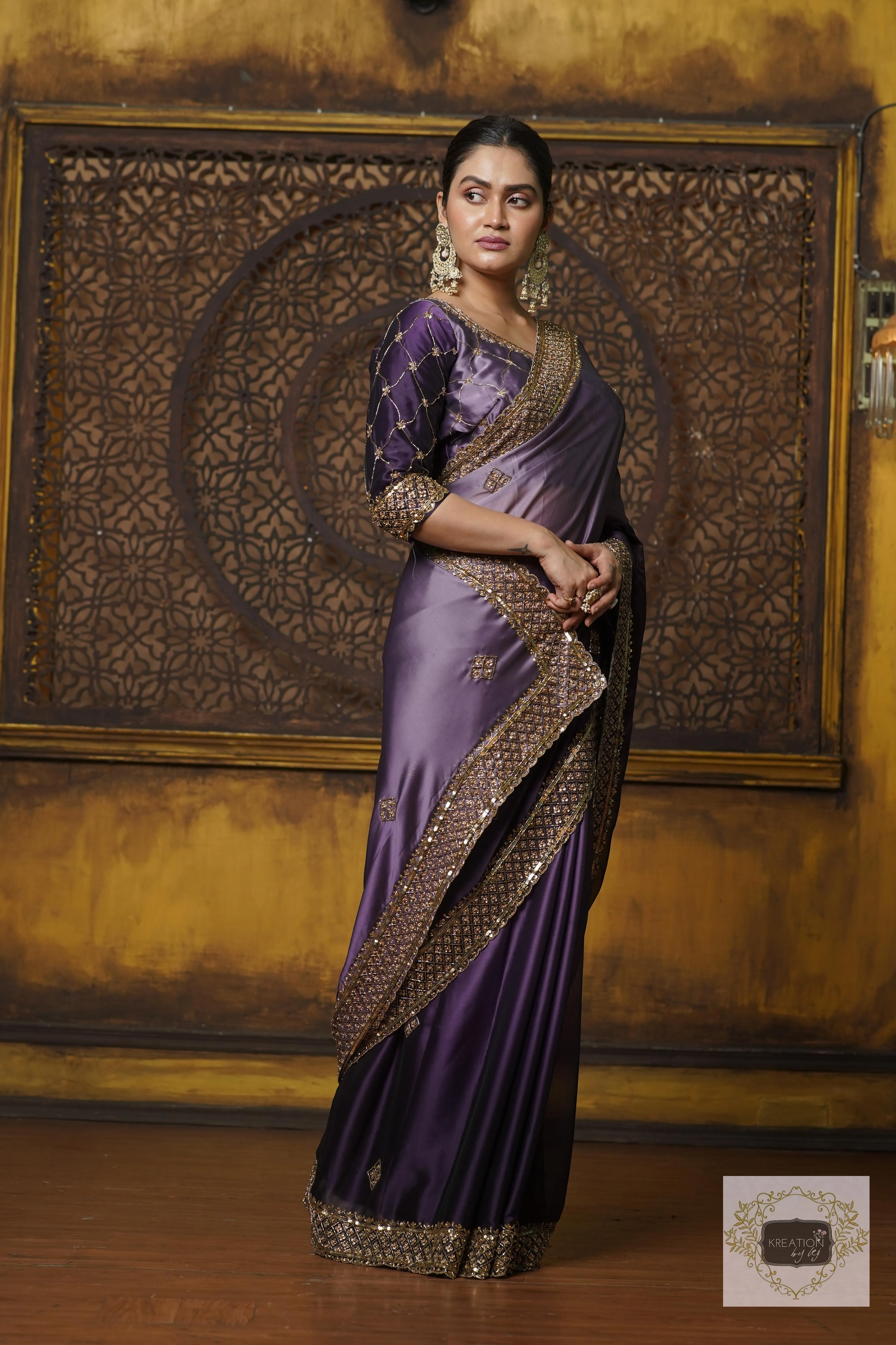 Amethyst Ombre Zeenat Saree