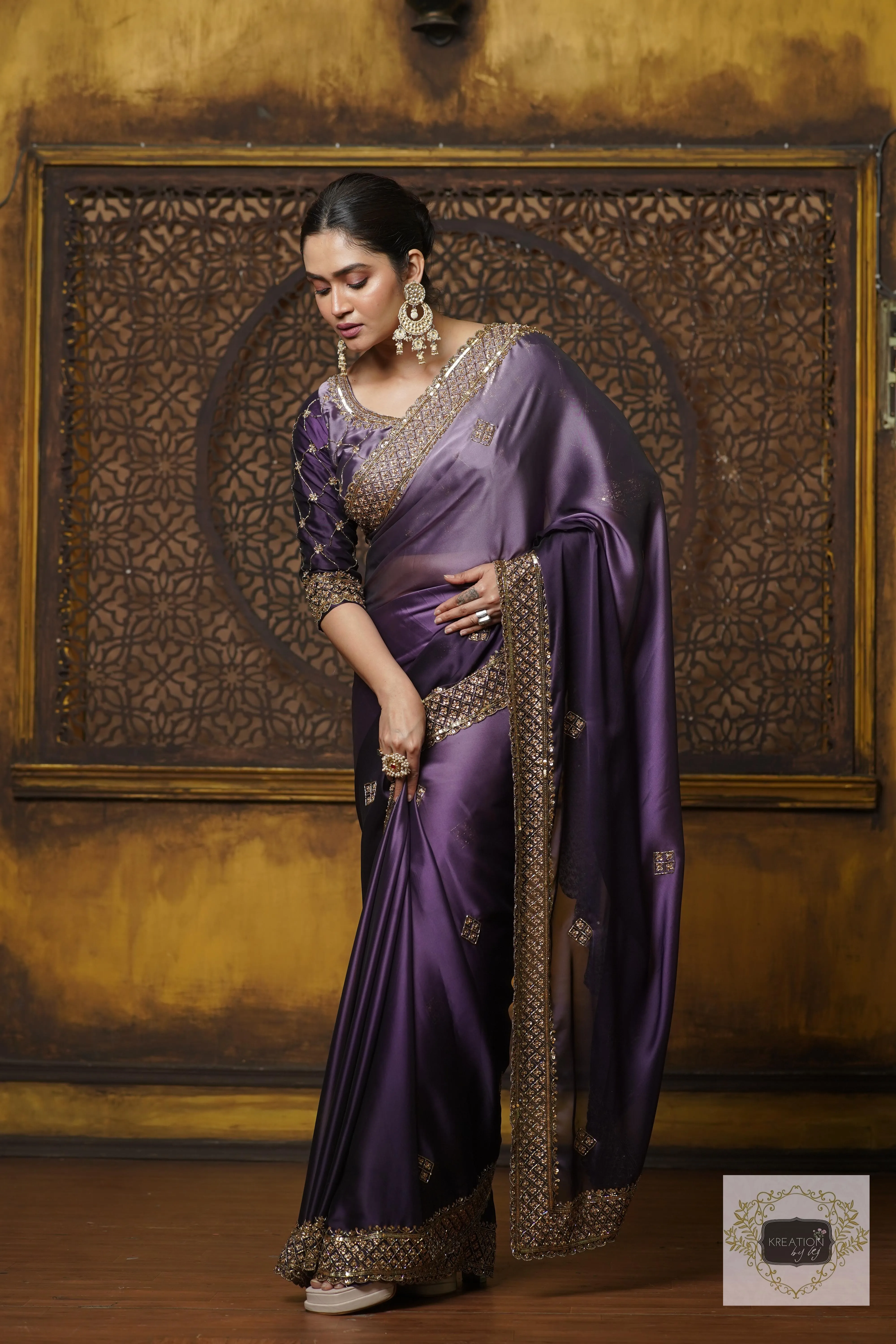 Amethyst Ombre Zeenat Saree