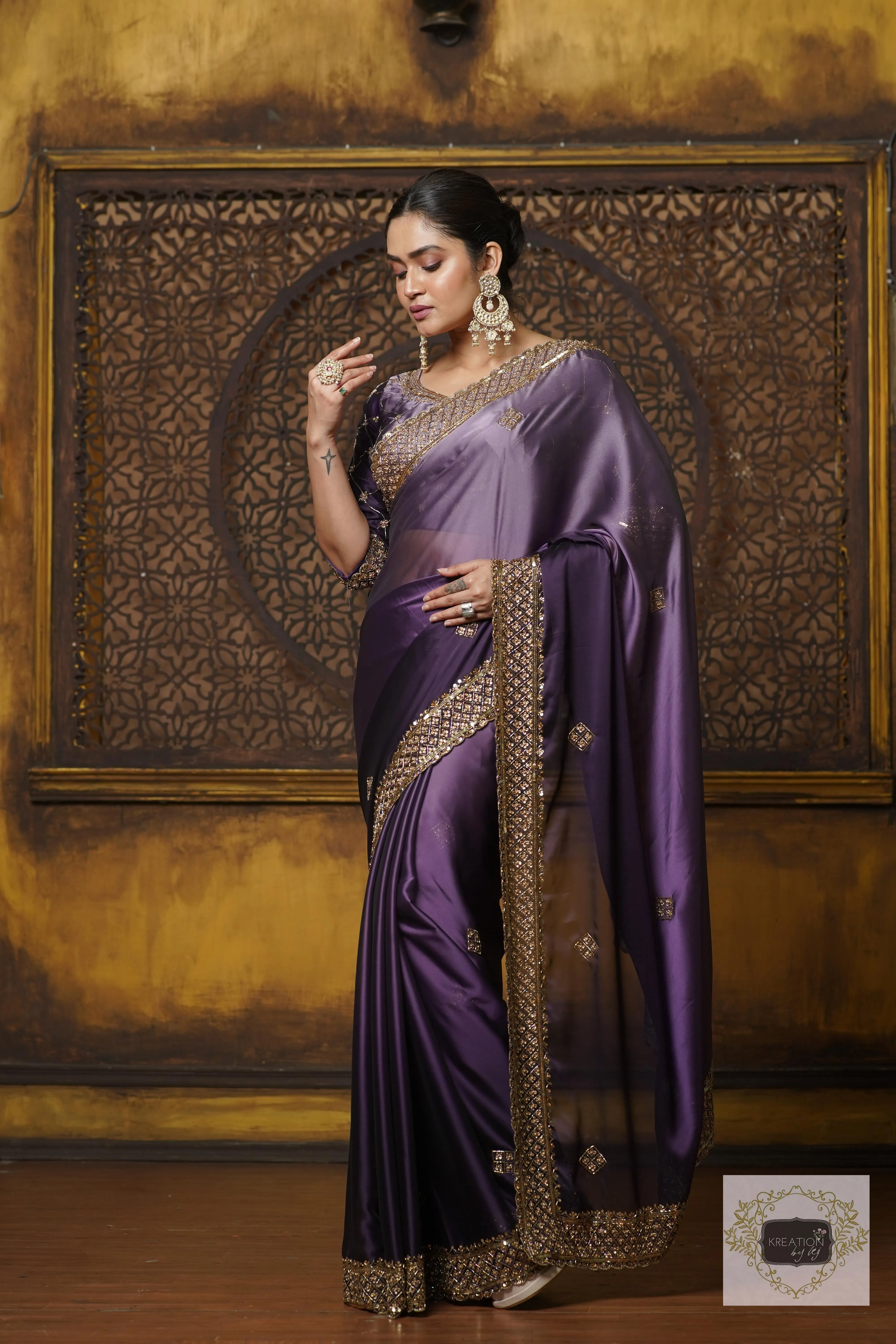 Amethyst Ombre Zeenat Saree