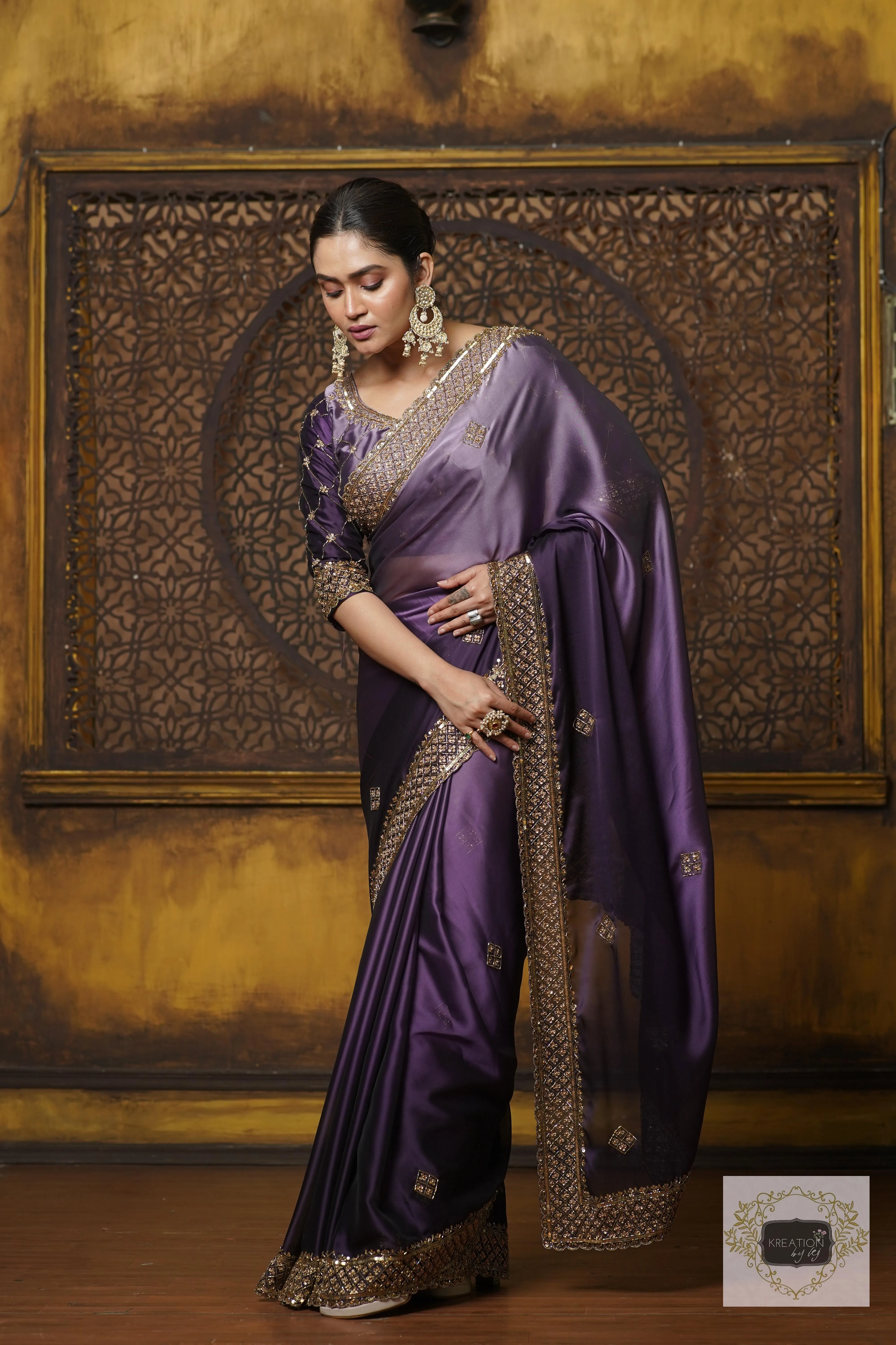 Amethyst Ombre Zeenat Saree