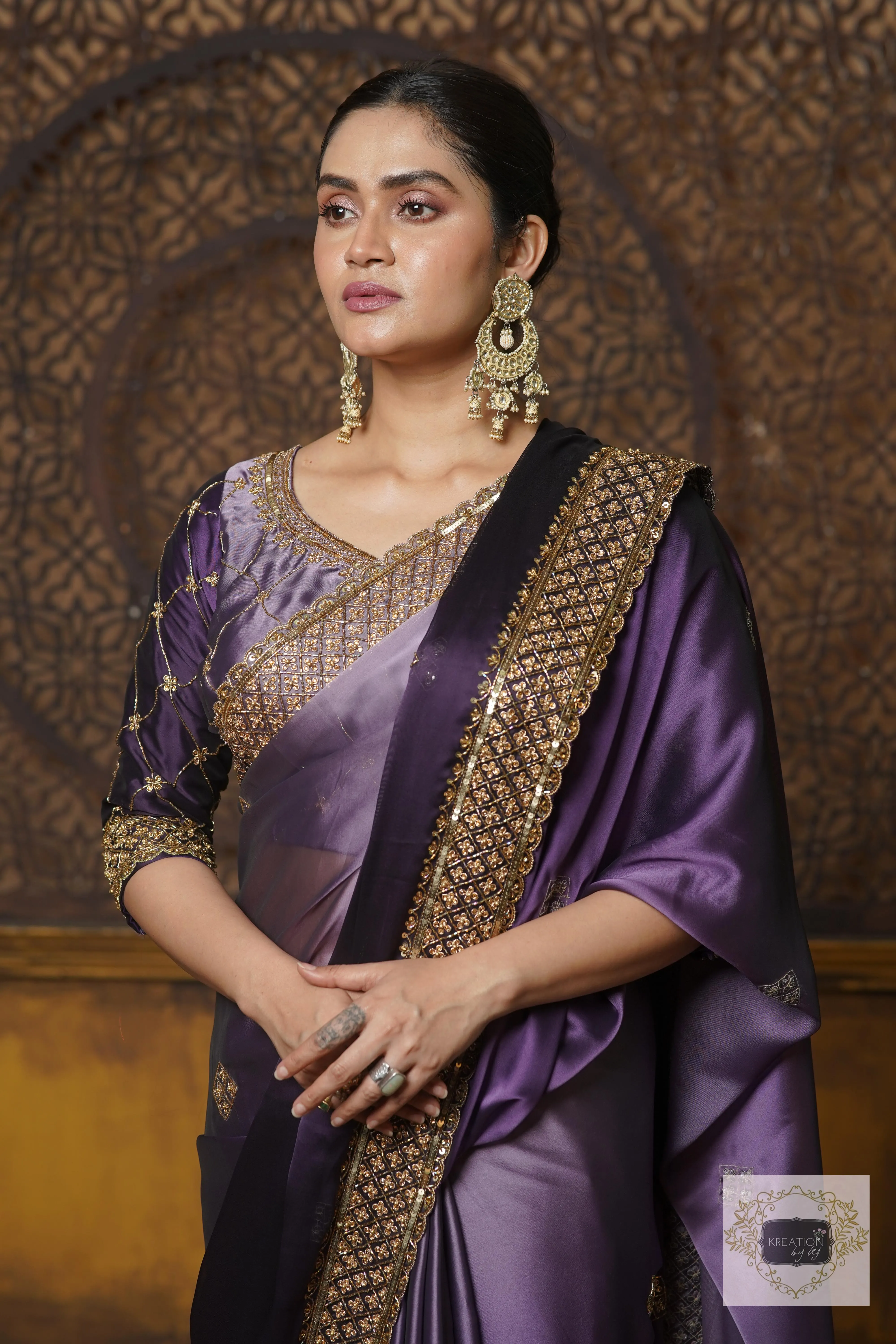 Amethyst Ombre Zeenat Saree