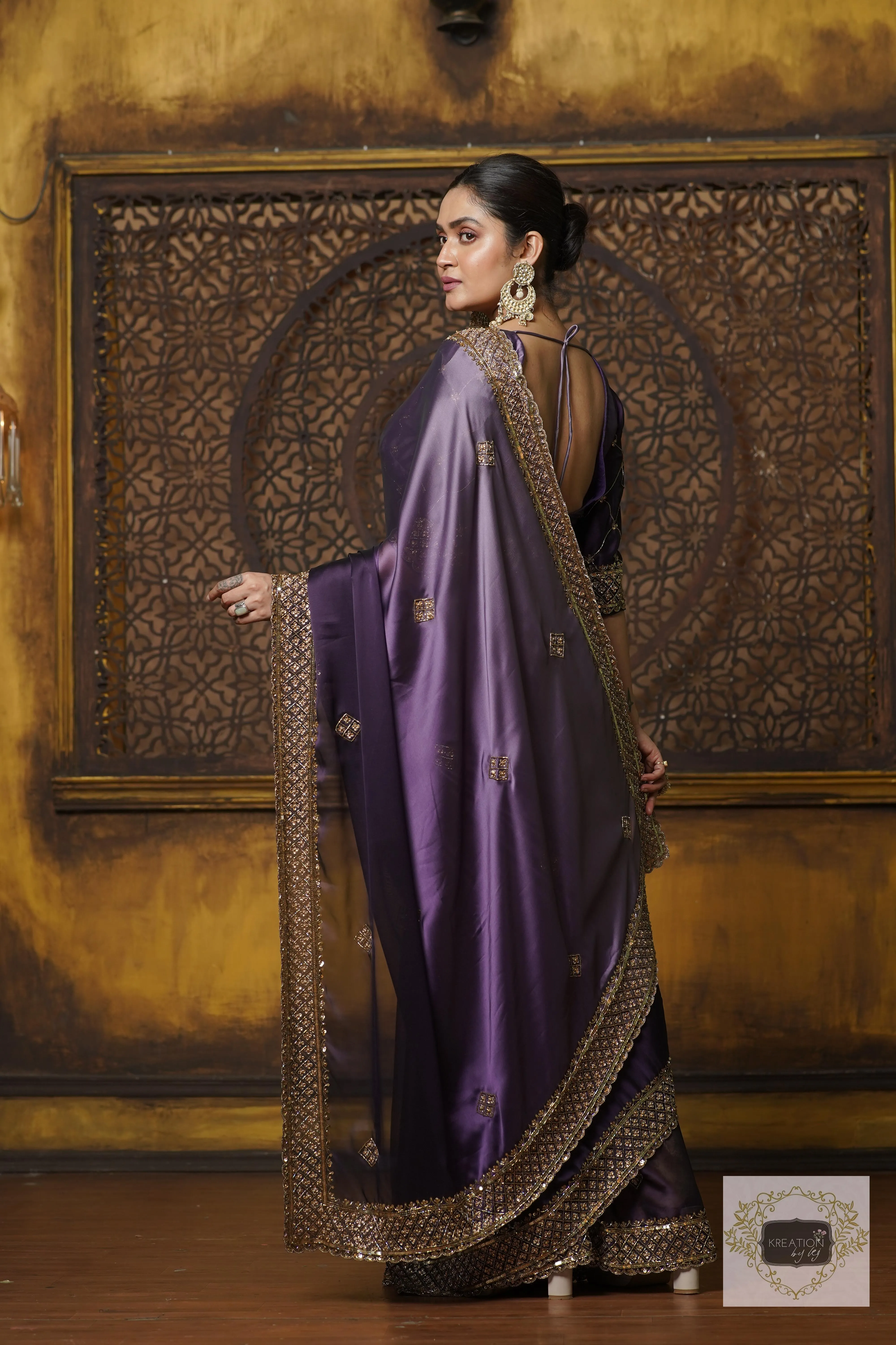 Amethyst Ombre Zeenat Saree