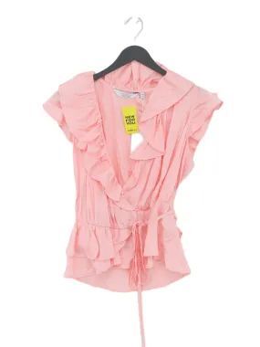 & Other Stories Women's Blouse UK 10 Pink 100% Cotton