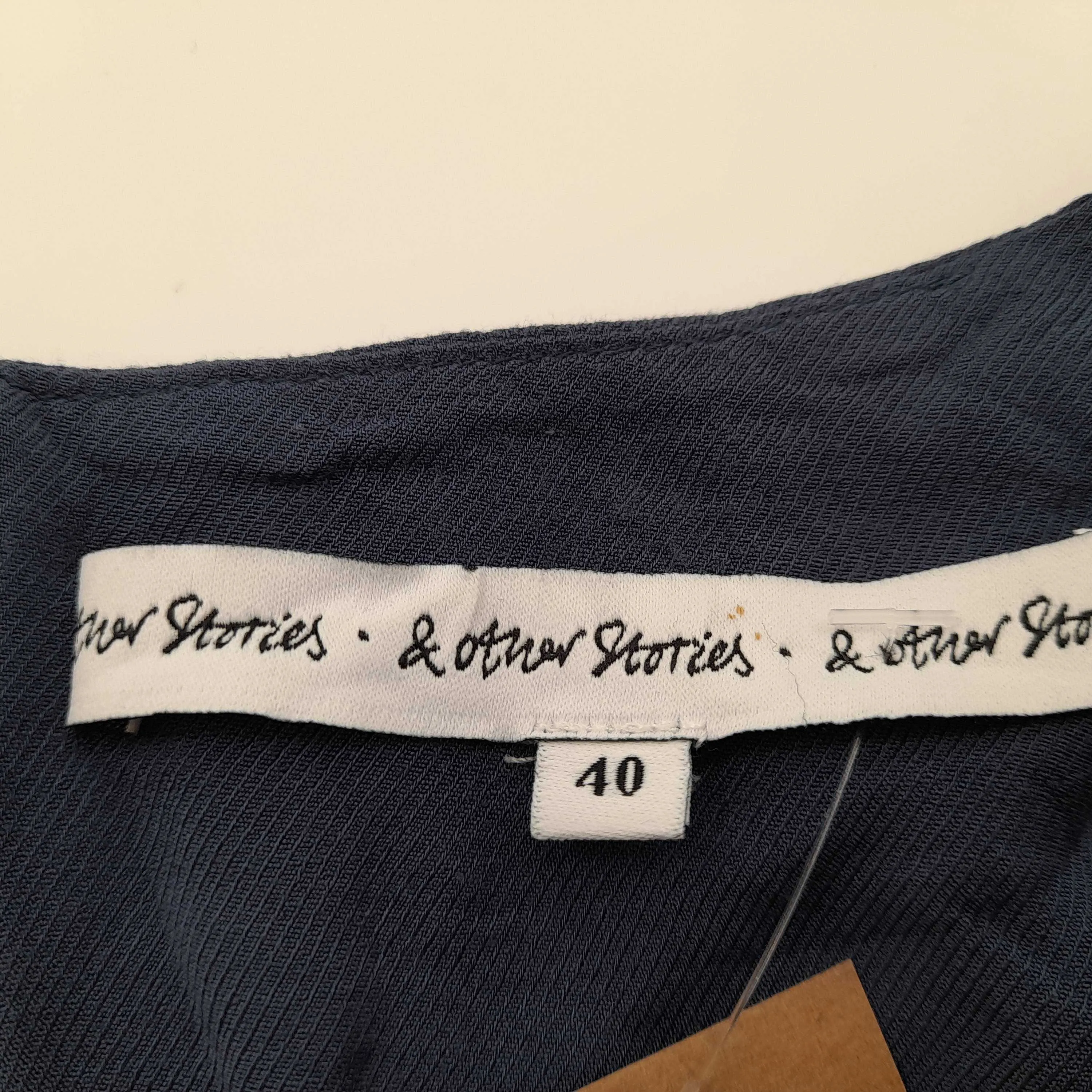 & Other Stories Women's Blouse UK 12 Blue 100% Viscose