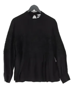 & Other Stories Women's Blouse UK 14 Black Viscose with Polyester