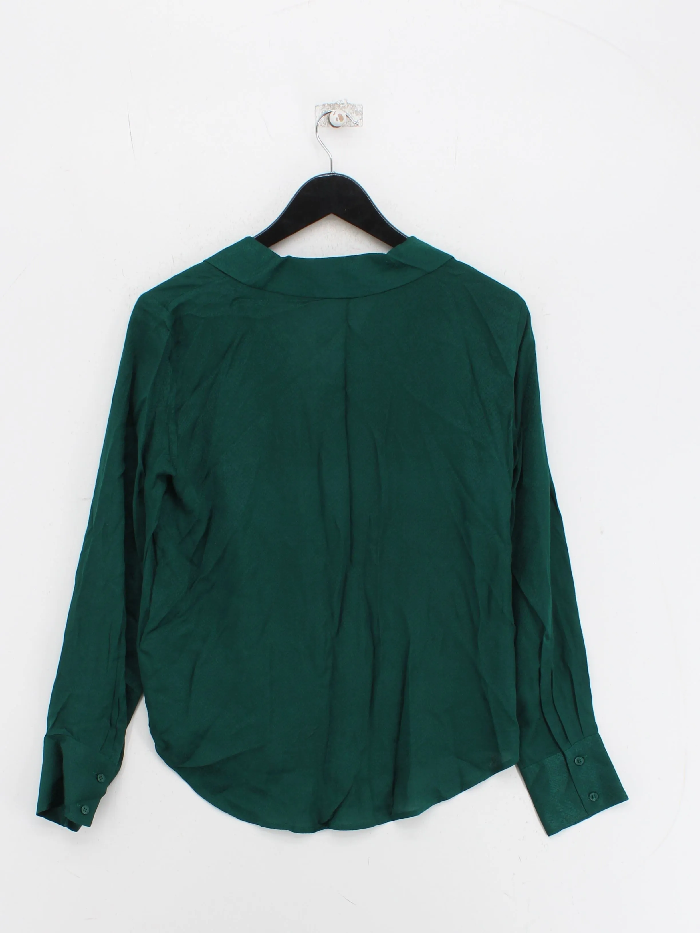 & Other Stories Women's Blouse UK 6 Green 100% Viscose