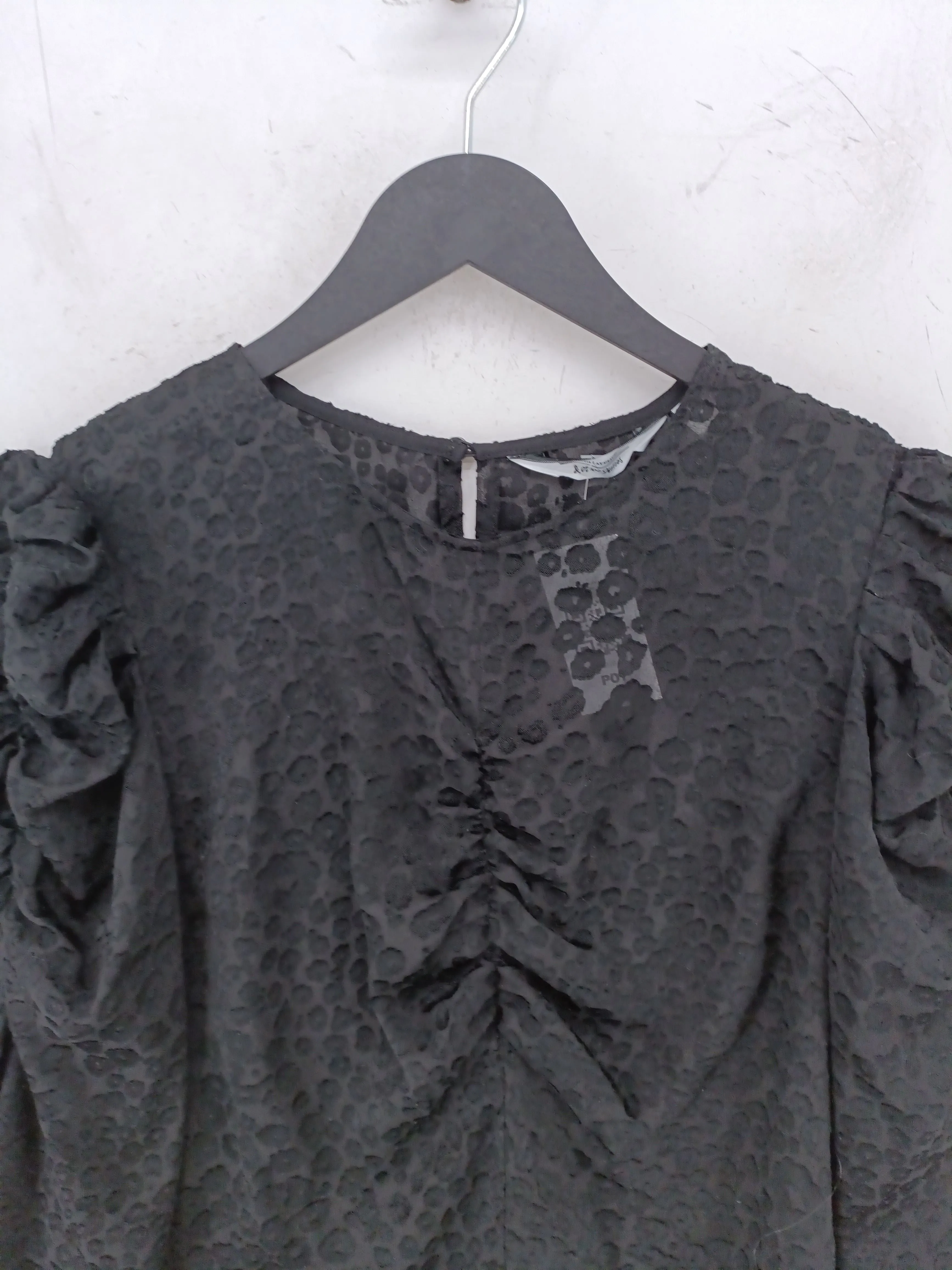 & Other Stories Women's Blouse UK 8 Black Viscose with Polyester