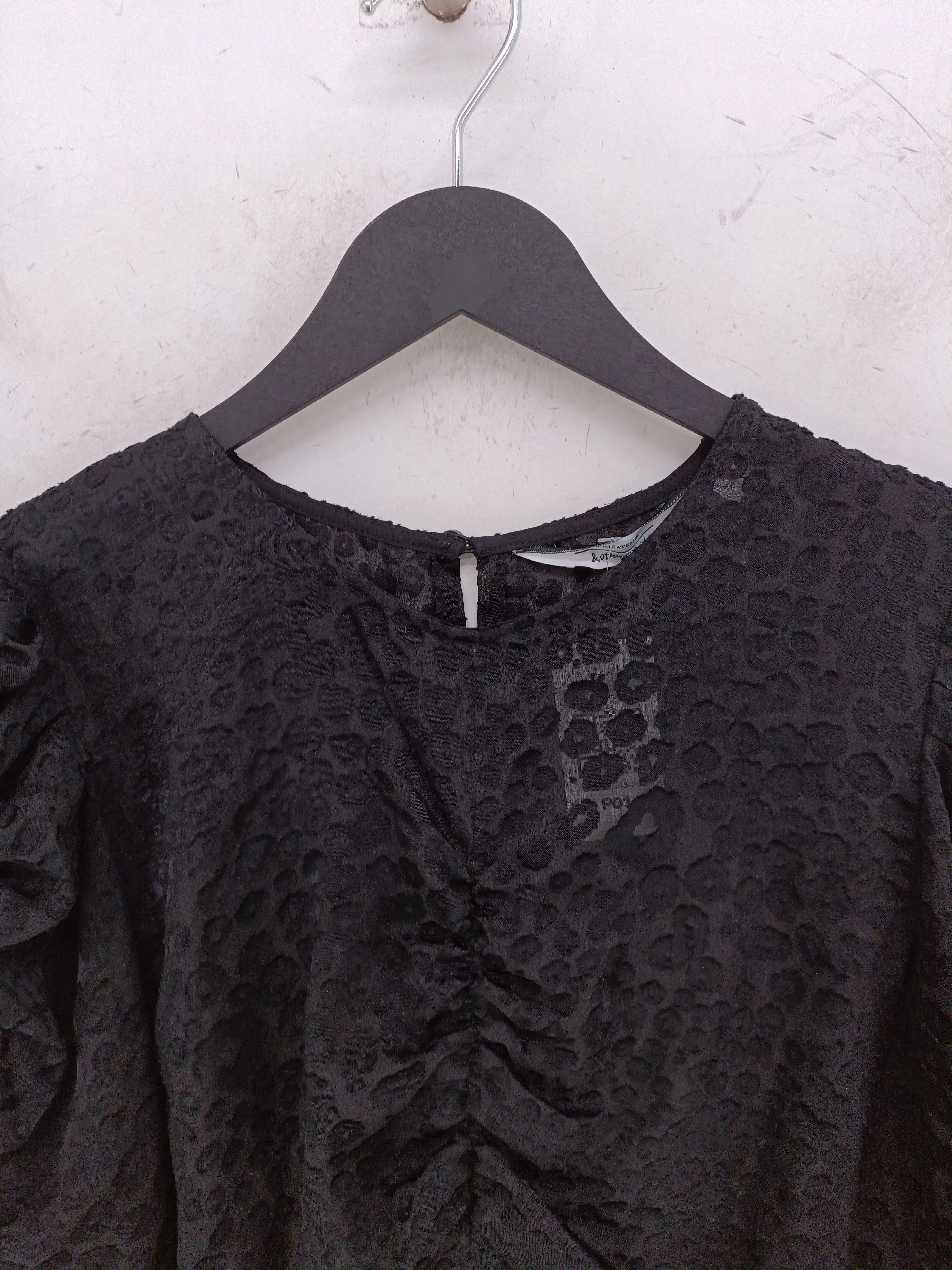 & Other Stories Women's Blouse UK 8 Black Viscose with Polyester