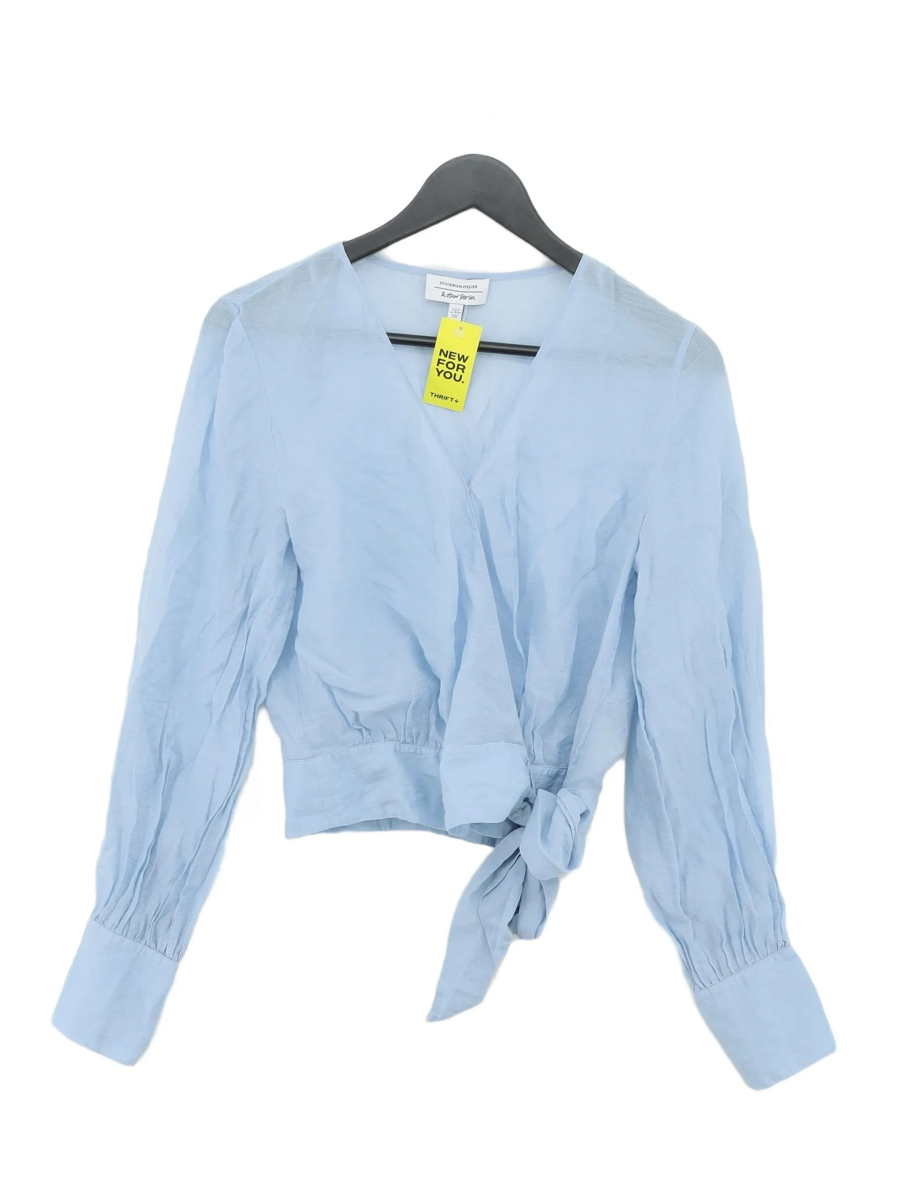 & Other Stories Women's Blouse UK 8 Blue Lyocell Modal with Polyamide